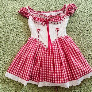 LaceMade Summer Cherry Tomatoes Corset Dress (XS) - ONLY WORN ONCE